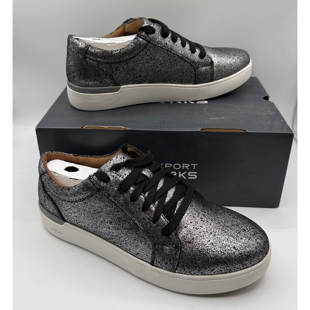 Rockport Works Parissa Work Sneaker Womens 10.5M Silver Composite Toe Safety